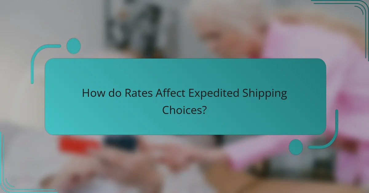 How do Rates Affect Expedited Shipping Choices?