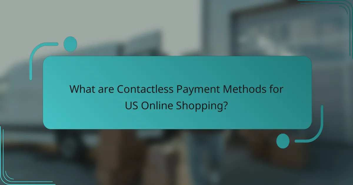 What are Contactless Payment Methods for US Online Shopping?