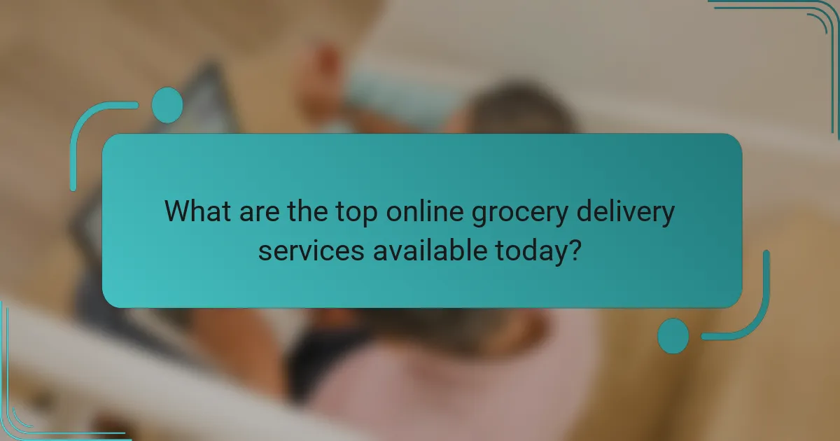 What are the top online grocery delivery services available today?