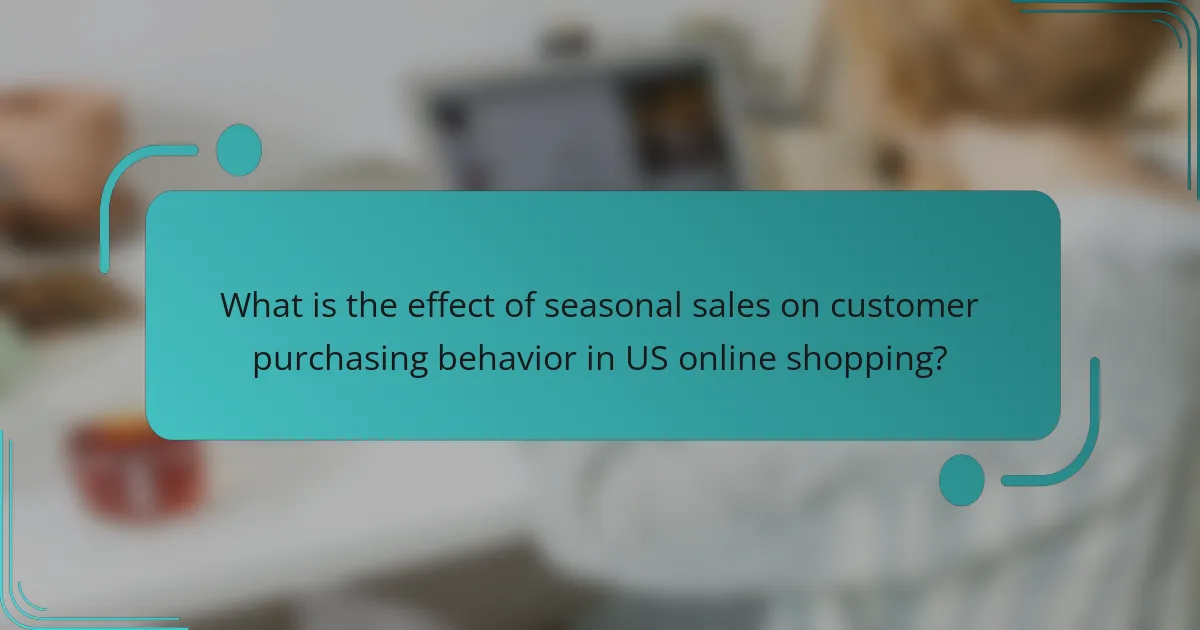 What is the effect of seasonal sales on customer purchasing behavior in US online shopping?